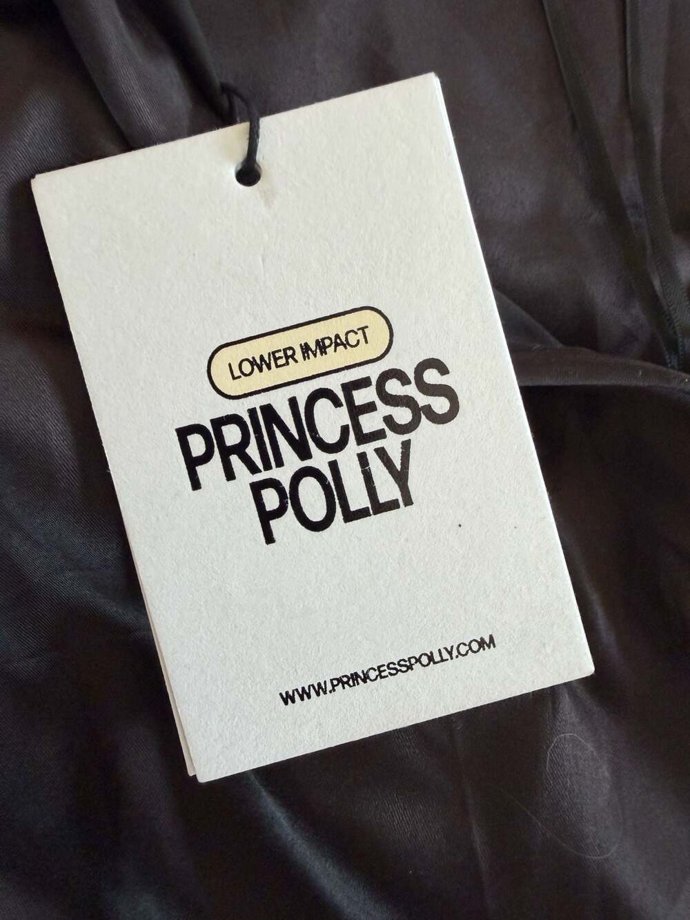 Princess Polly Langer Mini Dress Black Satin Backless Halter Size 4 - Picture 5 of 6